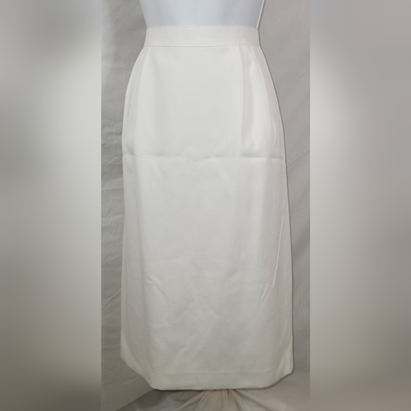 Vintage LE SUIT Lightweight White Linen Skirt Suit - Size 6    (NWT) - Picture 4 of 8